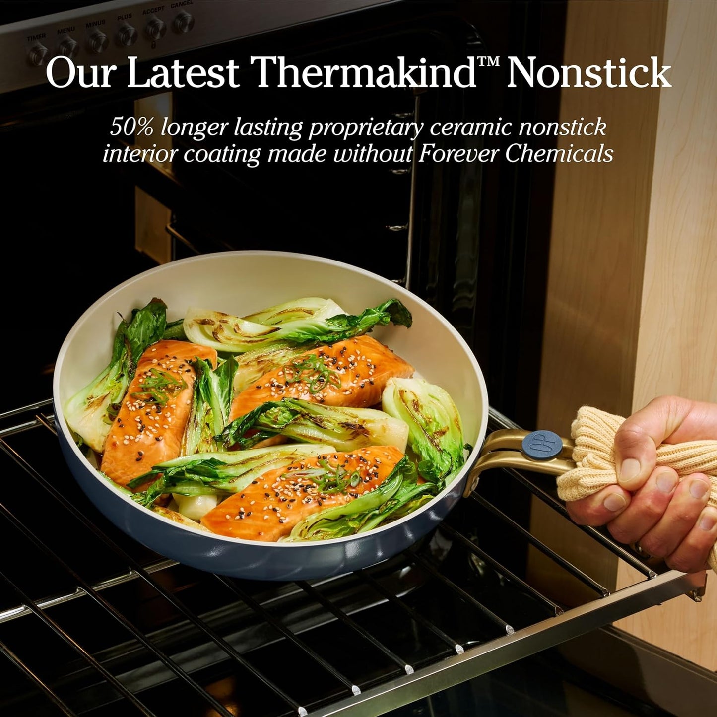 Our Place 8-Piece Essentials Cookware Set - Nontoxic Thermakind™ Nonstick & Oven Safe | Blue Salt