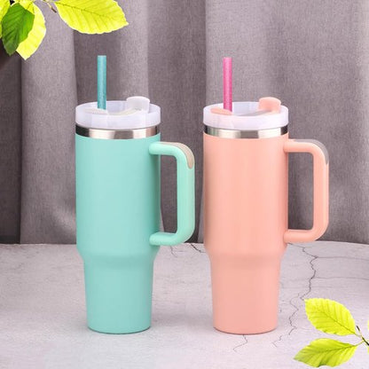 Dakoufish Glitter Straws - 10 Pack Reusable 12-Inch Straws for Stanley & Owala Tumblers | Dishwasher Safe