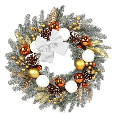 20in Christmas Front Door Wreath with Berries, Pine & Pinecones - 3rd Variation