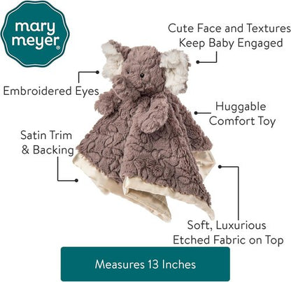 Mary Meyer Baby Lovey Putty Security Blanket - Soft Elephant Stuffed Animal Toy for Newborns & Toddlers | 13 x 13 Inches