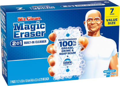Mr. Clean Magic Eraser - Ultra Foamy All-Purpose Cleaning Sponge | 7 Count for Walls, Sneakers & More