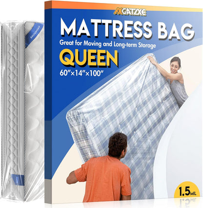 Regine Switzerland Waterproof Mattress Bag - Durable Plastic Protector for Moving | Queen Size (1.5MIL)