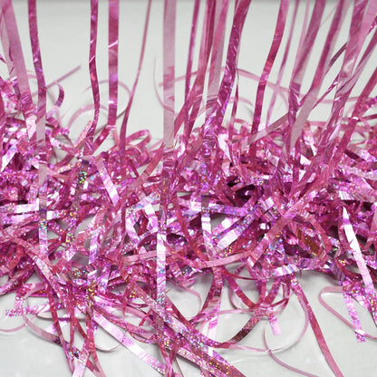Pink Tinsel Fringe Backdrop by [Brand Name] - Sparkly Foil Curtains for Birthdays & Parties | 2 Pack, 3.3×8.2ft