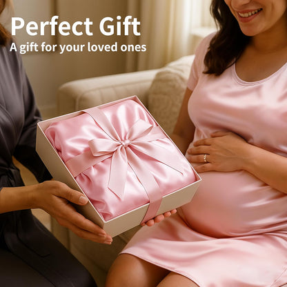 Skiennix Satin Bassinet Sheets - Soft Silk Feel for Cradle Mattress | 2 Pack in Pink & Purple
