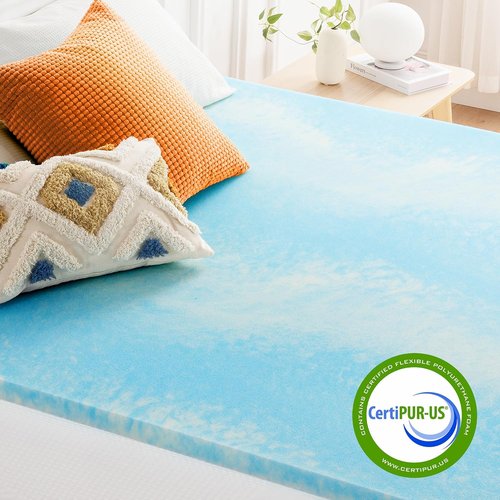 Best Price Mattress 2-Inch Swirl Gel Memory Foam Topper - Cooling & Comfortable | Twin Size