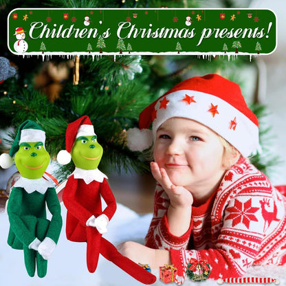 Skiennix Christmas Monster Plush Toy - Adorable Stuffed Doll for Kids & Holiday Decor | 12.6" Green