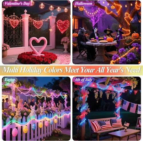 Lovelite Fairy Lights - 34 Color Changing String Lights | 40FT, 120 LEDs, Waterproof, Remote Control