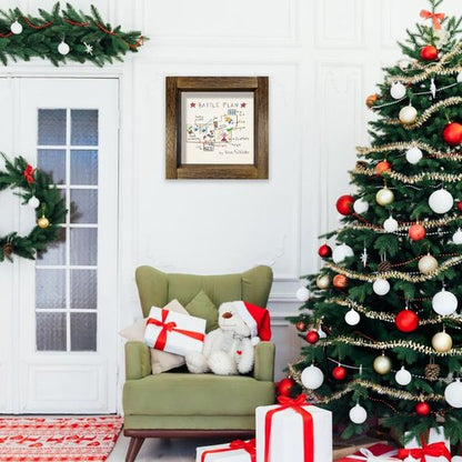 Home Alone Christmas Decorations - Funny Holiday Wooden Sign Art Print | Indoor Table & Wall Decor