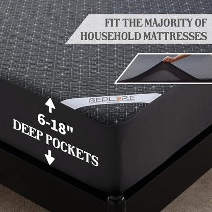 BEDLORE Queen Mattress Protector - Waterproof, Noiseless Cover for 6-18 Inch Mattresses | Soft & Breathable