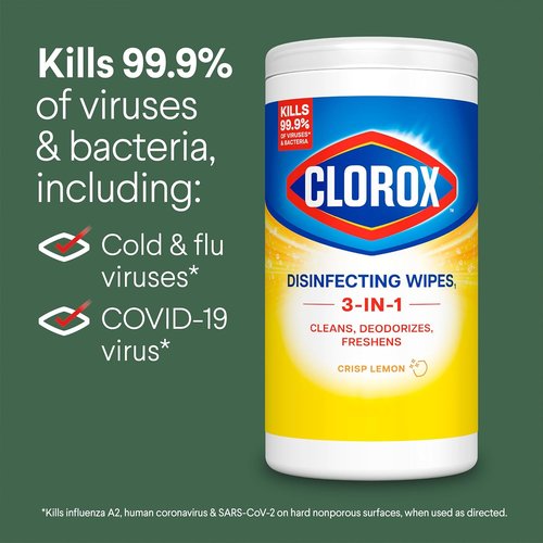 Clorox Disinfecting Wipes - Value Pack of 3 | 75 Count Each for Effective Cleaning