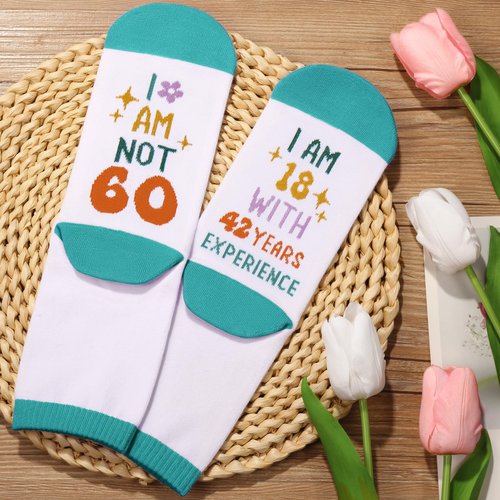 60th Birthday Gifts for Women Her, Cool 1965 Birthday Gifts for 60 Year Old Women 60 Fabulous Gifts, Funny Unique Happy 60th Birthday Gifts Ideas for Her Mom Sister Friend Grandma with Canvas Tote Bag