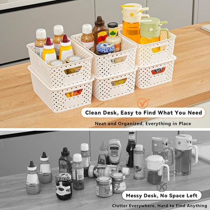 Skiennix 10-Pack Stackable Plastic Storage Bins with Lids - Versatile Organizers for Home & Craft Rooms