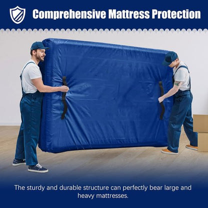 Cosy Family Mattress Bags for Moving - Extra-Thick 170GSM Reusable Cover with Zipper | King Size, Blue