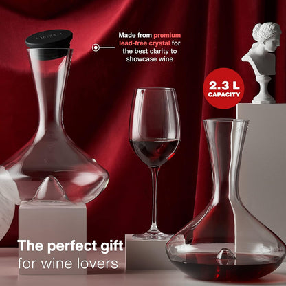 Wine Aerator Pourer and Citadel Wine Decanter Bundle by Vintorio