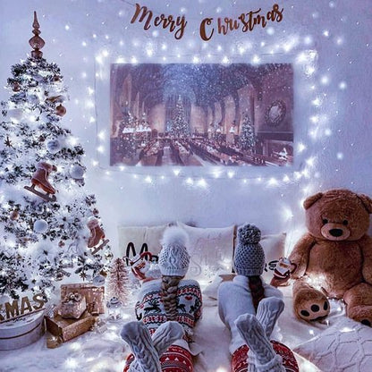 JMEXSUSS 33ft LED White Christmas Lights - 100 Twinkling Fairy Lights | Waterproof Indoor/Outdoor Decor