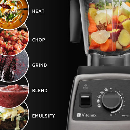 Vitamix Professional Series 750 Blender - 64 oz. Low-Profile Container, Black, Self-Cleaning, Professional-Grade