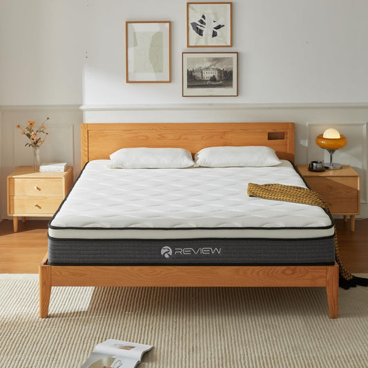 Skiennix Twin Mattress - 10 Inch Memory Foam Hybrid with Pocket Springs for Motion Isolation & Pressure Relief