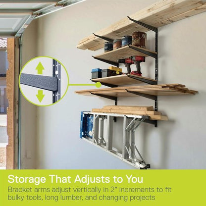 Delta Heavy Duty Lumber Storage Rack - Holds Up to 800 lbs | Easy to Install Steel Storage Solution for Garage & Basement
