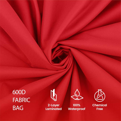 ZOBER Christmas Light Storage Reels - Durable Organizer with 3 Wheels - Fits 200 Mini Lights - Red