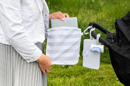 Ubbi On-the-Go Changing Mat - Soft, Portable Diaper Bag Accessory for Newborns | Easy to Clean, Gray