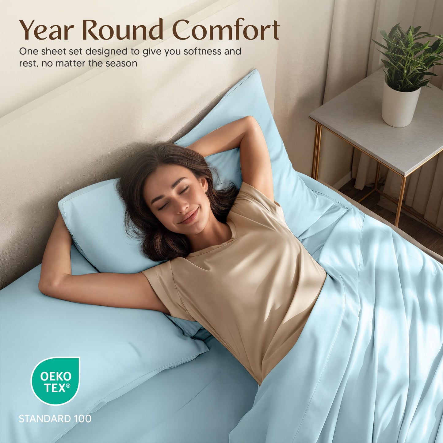 Utopia Bedding Twin Sheet Set – 3 Piece Bed Sheets for Twin Size Bed, Soft and Breathable Microfiber, Includes 1 Fitted Sheet, 1 Flat Sheet and 1 Pillowcase – Oeko Tex (Ice Blue)