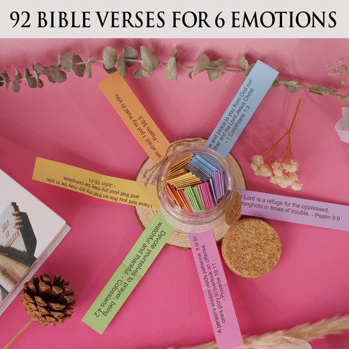 Bible Verses Jar for Women – Christian Gifts For Women, Color Coded Scripture Jar, Mothers Day Gifts For Mom