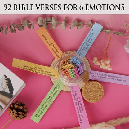 Bible Verses Jar for Women – Christian Gifts For Women, Color Coded Scripture Jar, Mothers Day Gifts For Mom