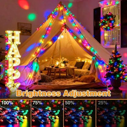 Btfarm Color Changing Christmas Lights - 115FT 300 LED Outdoor Fairy Lights | Battery Operated, 3 Modes