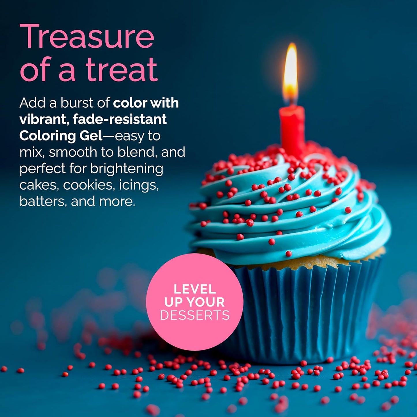Cake Craft Coloring Gel Kit - 12 Vibrant Edible Colors for Icing, Fondant, Cake Batter & Cookies