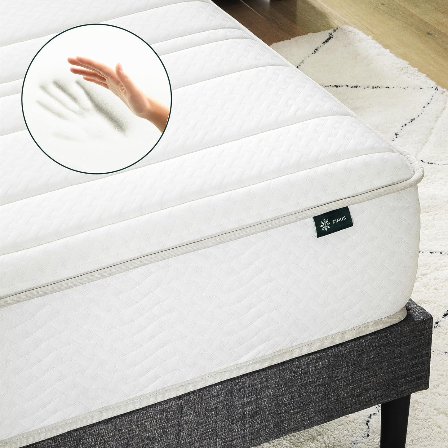 Zinus 6 Inch Hybrid Mattress - Medium Firmness, Durable Support, Twin Size, Certified Safe Foams