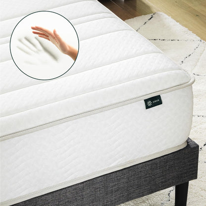 Zinus 6 Inch Hybrid Mattress - Medium Firmness, Durable Support, Twin Size, Certified Safe Foams