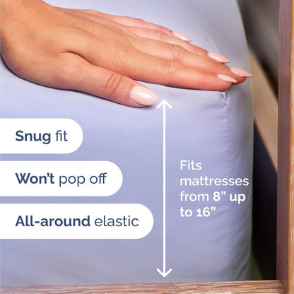 Queen Size Sheet Set by Hotel Luxury | Comfy, Breathable & Cooling - Ultra-Soft, Deep Pockets - Lavender
