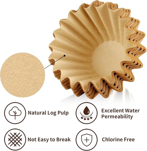 Keurig - Unbleached Coffee Filters for Duo Maker - 200 Pcs Extra-Deep Bowl Design, 72oz Capacity