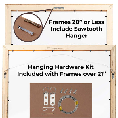Poster Palooza 6x18 Frame Black Solid Wood Picture Frame | 0.75 Inch Moulding Width | Includes UV Acrylic Plexiglass, Foam Board Backing & Hanging Hardware