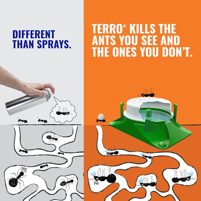 TERRO T1806SR Outdoor Liquid Ant Baits - 2-Pack with 12 Effective Traps for Home Protection