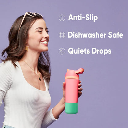 Owala Silicone Boot Accessory - Anti-Slip Protective Sleeve for 32 Oz Stainless Steel Water Bottles | Black