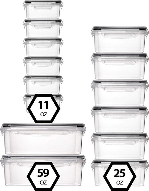 Fullstar 28-Piece Food Storage Container Set - Leakproof, BPA-Free Meal Prep & Kitchen Organization