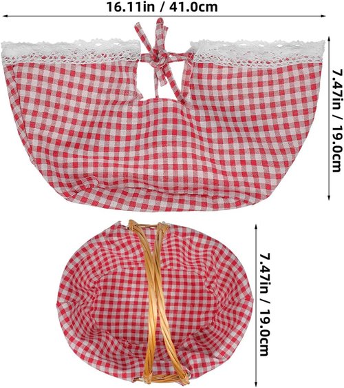 Abaodam Washable Basket Liners - Reusable Fabric Inserts for Wicker & Wire Baskets | Boho Farmhouse Decor
