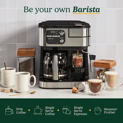 Cuisinart Coffee Center Barista Bar - 4-in-1 Coffee Maker with Single-Serve Pod Compatibility | Black
