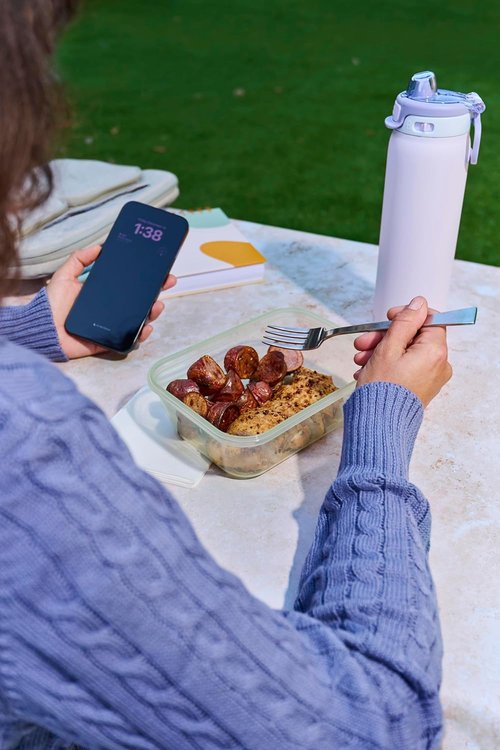 Ello Snap & Nest 10-Piece Meal Prep Set - Reusable 4.5 Cup Food Containers | Dishwasher & Freezer Safe, Sage