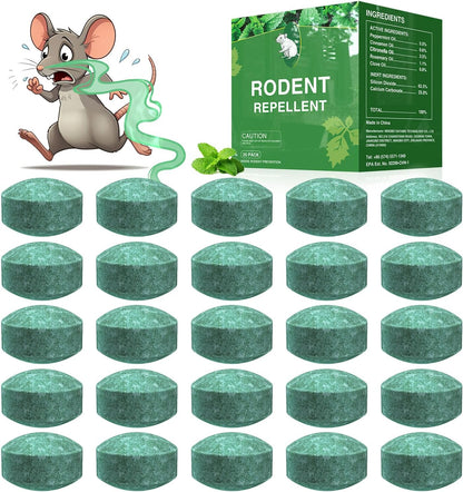 Skiennix Mouse Repellent Balls - 25 Pack Peppermint Oil Formula | Natural Rodent Deterrent for Home & Garden, Safe for Family & Pets