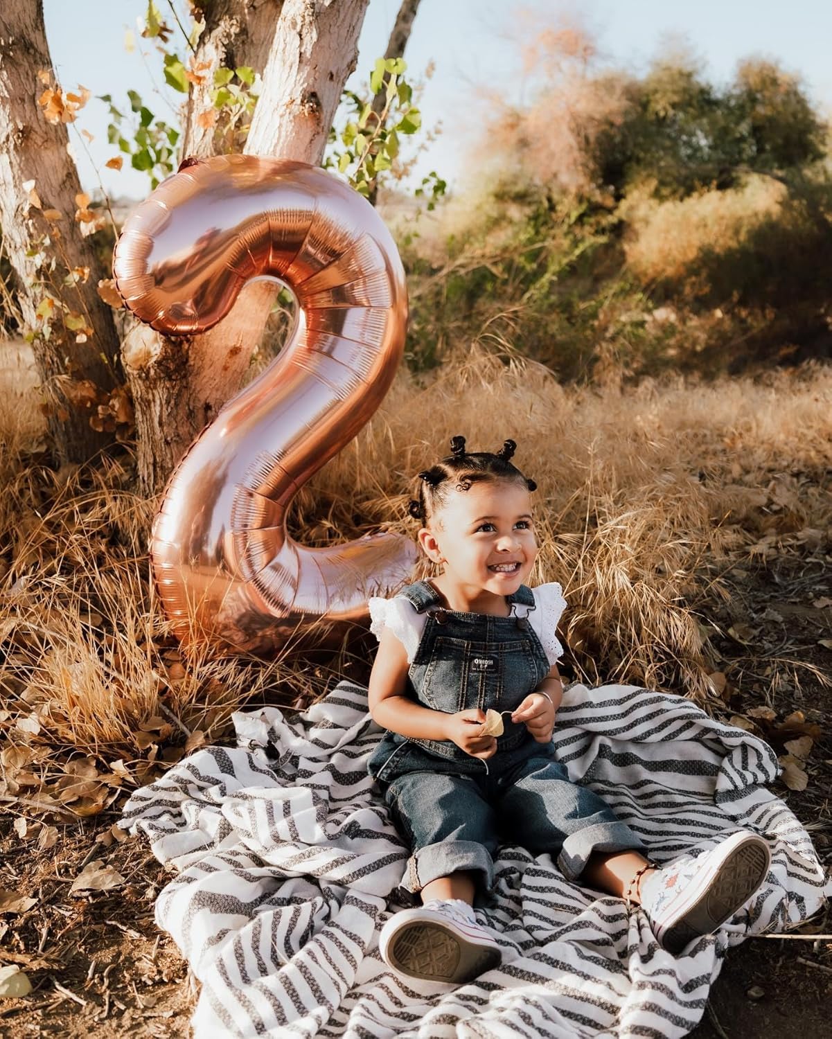 Rose Gold Number 12 Balloon - 40 Inch 12th Birthday Decorations for Girls & Boys