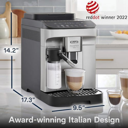 De'Longhi Magnifica Evo Automatic Espresso Machine - Built-In Grinder & Auto Milk Frother | Silver ECAM29084SB