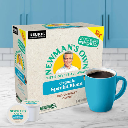 Newman's Own Organics Medium Roast Coffee K-Cup Pods - Special Blend, 32 Count