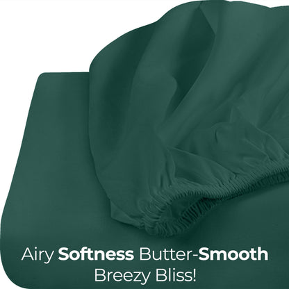 Utopia Bedding King Fitted Sheet - Bottom Sheet - Deep Pocket - Soft Microfiber - Shrinkage and Fade Resistant - Easy Care -1 Fitted Sheet Only (Emerald)