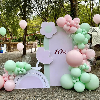 Voircoloria 105pcs Mint Green Balloons - 12 Inch Latex Party Balloons for Birthdays & Celebrations