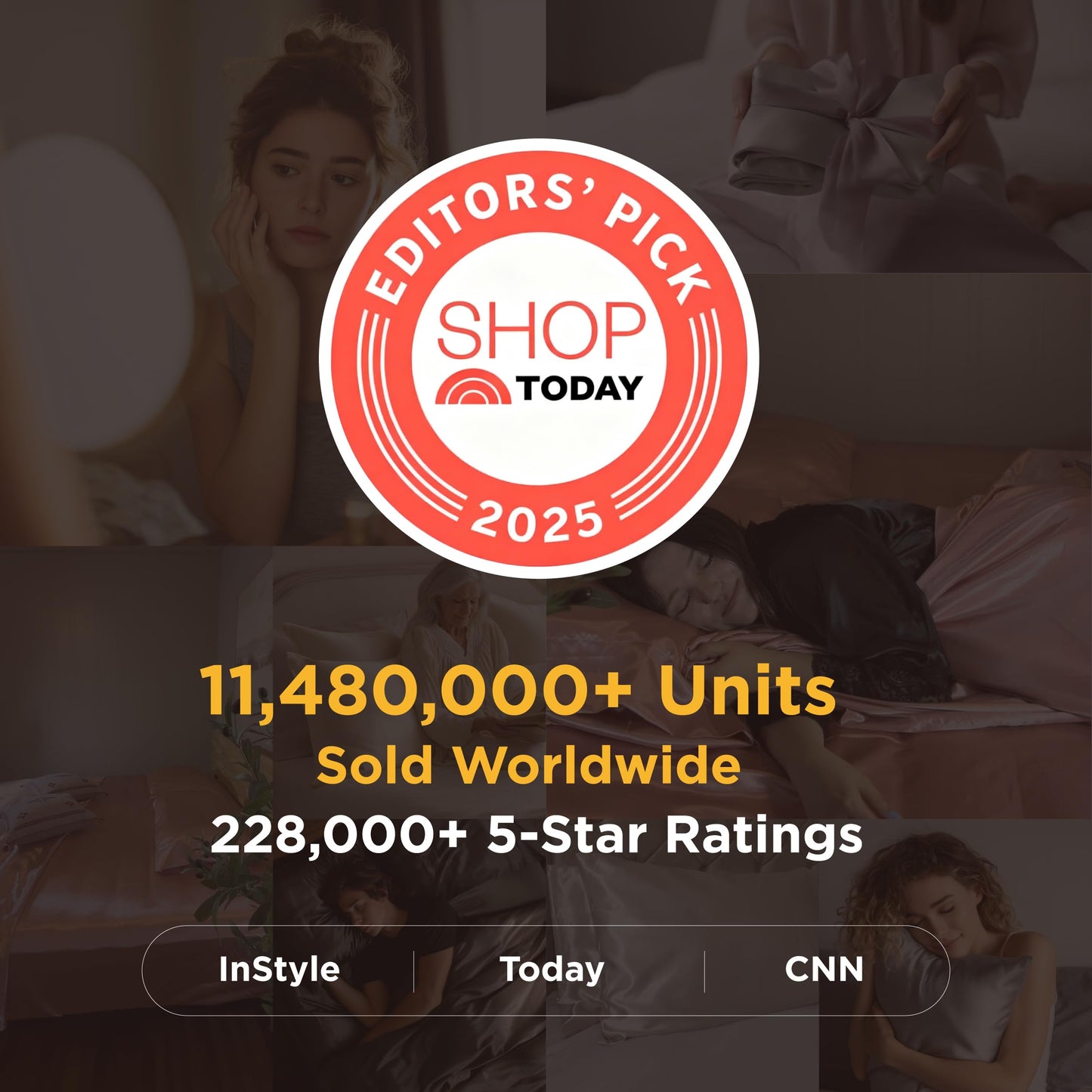 Bedsure Satin Pillowcase 2 Pack Similar to Silk Pillow Cases Standard Size, Pillow Case for Sleeping Women with Envelope Closure, Gifts for Women Men, Khaki, 20x26 Inches, 2pcs