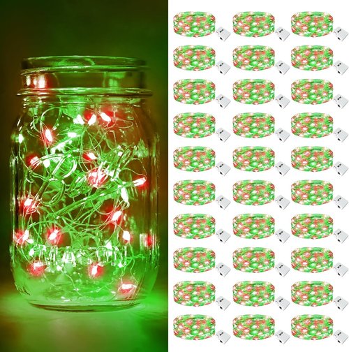 Btfarm 30 Pack Fairy Lights - Battery Operated 7ft Twinkle String Lights | Waterproof Mini Silver Wire for Christmas & Weddings
