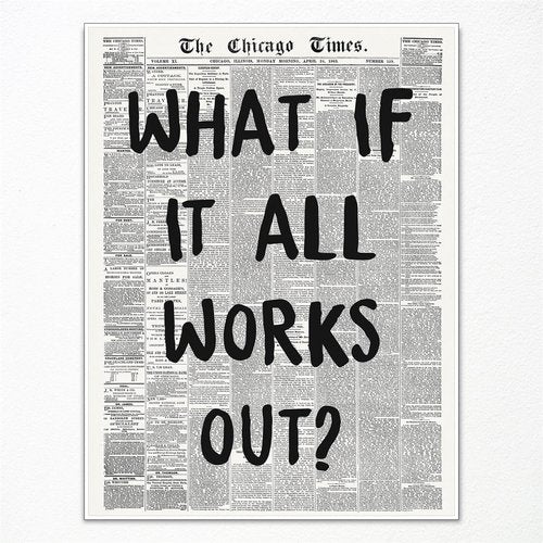 Fenbhjgy Vintage Black and White Newspaper Canvas Wall Art - Affirmation Quote Poster 16x24in Unframed | Retro Typography Decor for Bedroom and Apartment