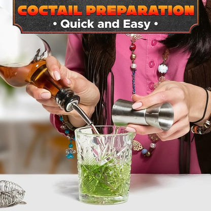 12Pcs Stainless Steel Liquor Pour Spout Covers - Leak-Resistant Alcohol Pour Spouts for Liquor Bottles, Oil Topper for Bottle with Silicone Seal Rings & Rubber Cups - Olive Oil Spouts for Bottles